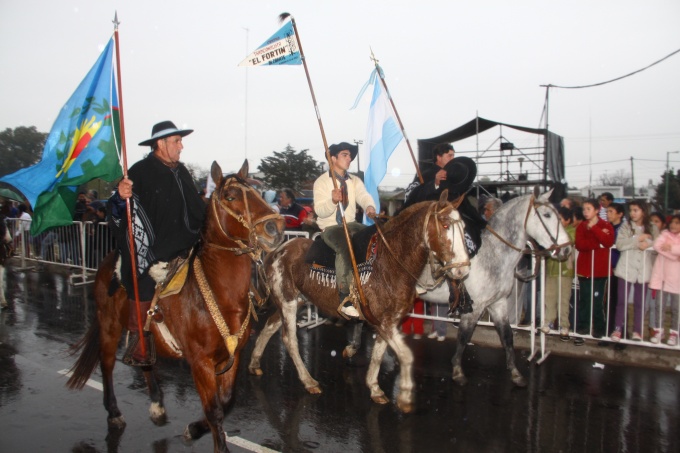 El Centro Tradicionalista El Fortín participó del desfile.