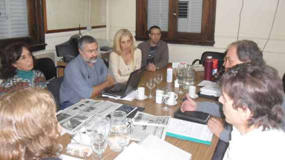 La reunión en el bloque de concejales justicialistas.
