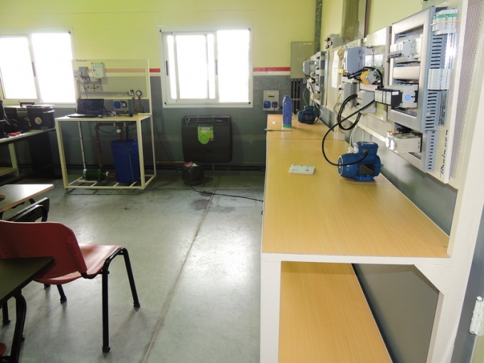 Una de las aulas del Centro de Formación Profesional N° 405 de la UOM.