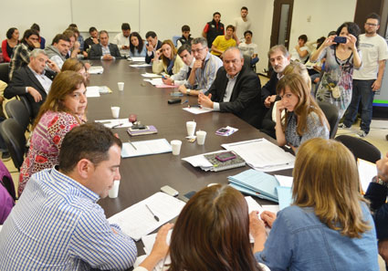 La reunión de comisiones en la que participó la diputada Sandra Paris.