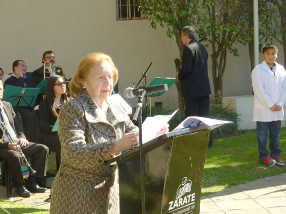 La profesora Nilda Palazzoli fue la oradora del acto.