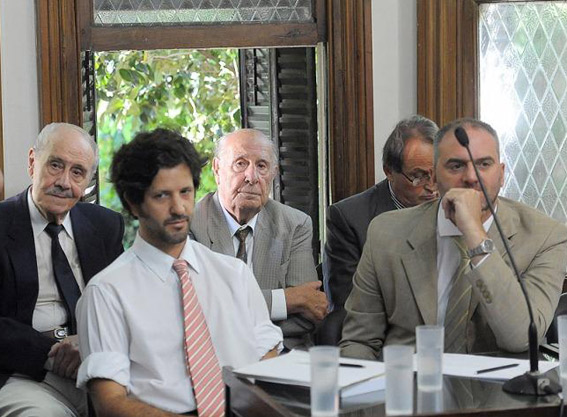 Los acusados durante la primera jornada en la sala del Tribunal.