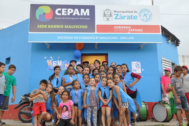Chicos que asisten al CEPAM de Malvicino en la jornada.