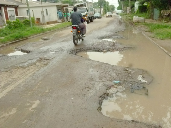 Baches en la calle España.