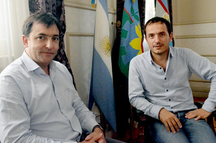 Gerente de Eden, Víctor Ciapponi y el intendente Abella.