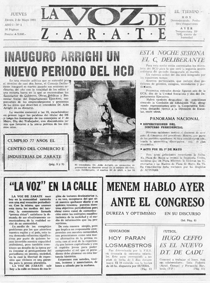 Portada de la primera edición (2/5/1991).
