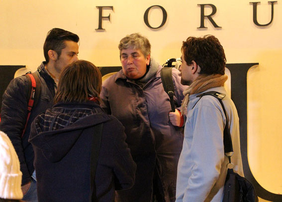 La salida a la jornada desde el Forum Cultural.