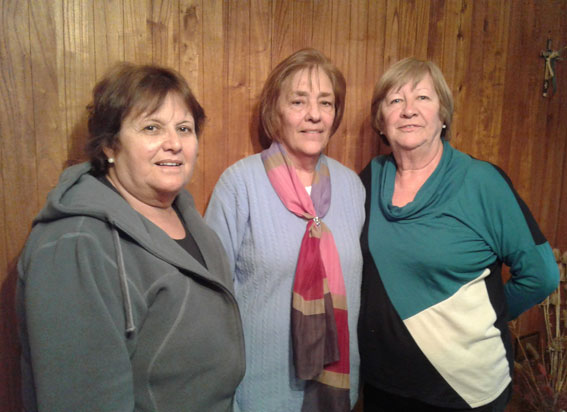 Nilda Martig, Rosa Filipi y Alicia Vettoretto.