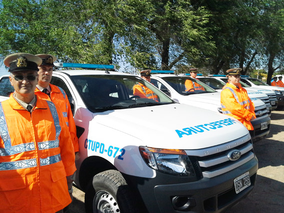 Efectivos de Prefectura que colaboraban con la seguridad urbana.