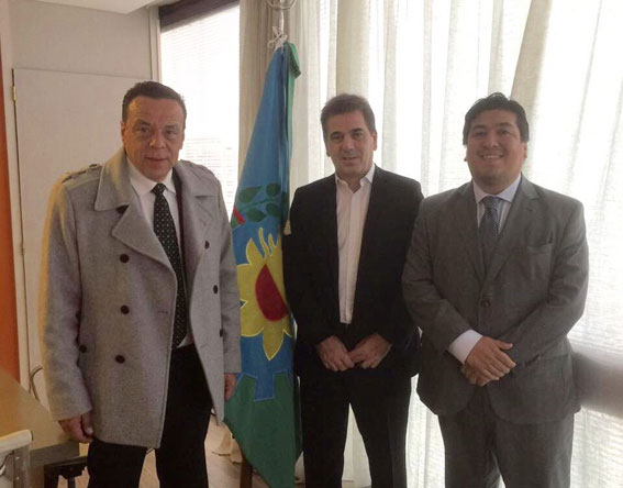 Osvaldo Cáffaro, Cristian Ritondo y Matías Ranzzini.