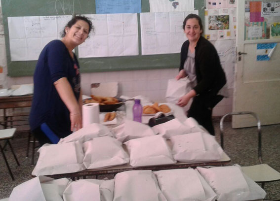 Las empanadas listas para la venta