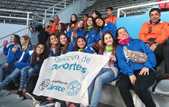 Parte de la delegació de Zárate en la ciudad de Mar del Plata.