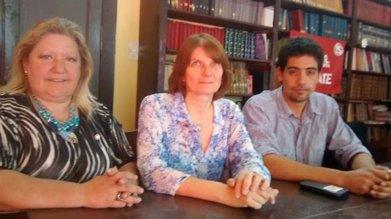 Claudia Menéndez, Gabriela Troiano y Joel Rodríguez.