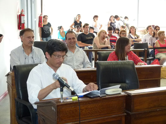 Concejales del oficialismo en la sesión del jueves pasado.