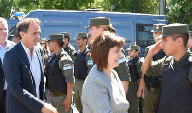 La ministra Bullrich en un acto en San Martín.