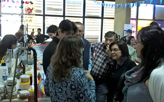 La visita a la muestra anual de ciencias de la Escuela Técnica Nº 1.
