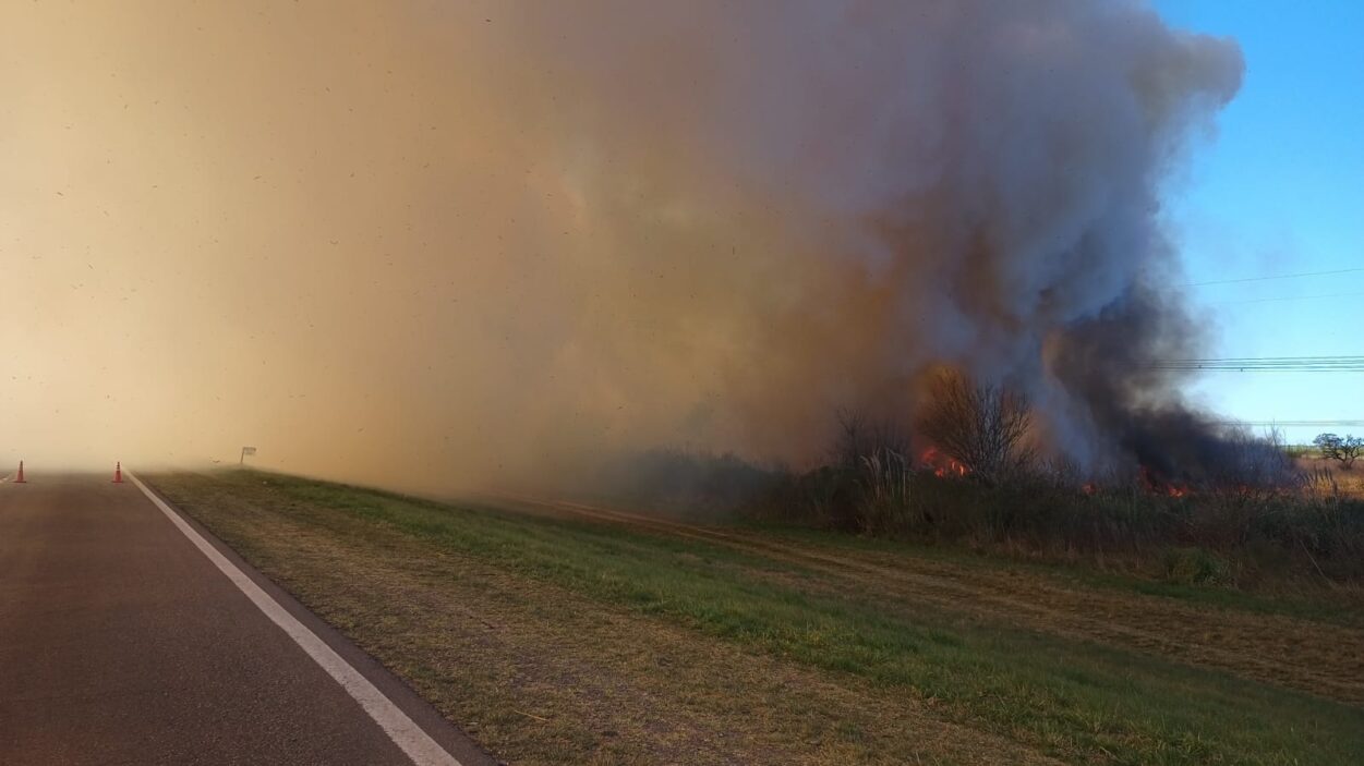 El humo de los incendios volvió a la ciudad | La Voz de Zárate