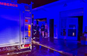 Incendio en un comercio