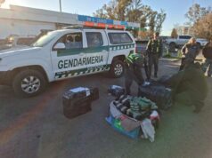 Gendarmería incautó más de 112 kilos de hojas de coca ocultos en cajas de alfajores