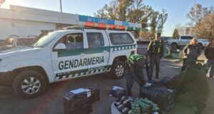 Gendarmería incautó más de 112 kilos de hojas de coca ocultos en cajas de alfajores