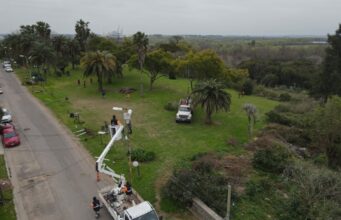 El Municipio realiza trabajos de mantenimiento en el Parque de la Cruz