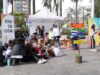 La plaza se convirtió en un espacio de encuentro con los libros