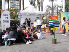 La plaza se convirtió en un espacio de encuentro con los libros