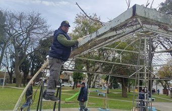 El Municipio desplegó un operativo integral en la Plaza del Barrio San Jacinto